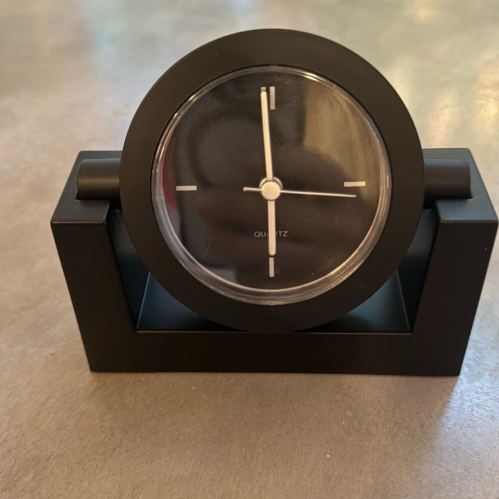 Classic black quartz clock